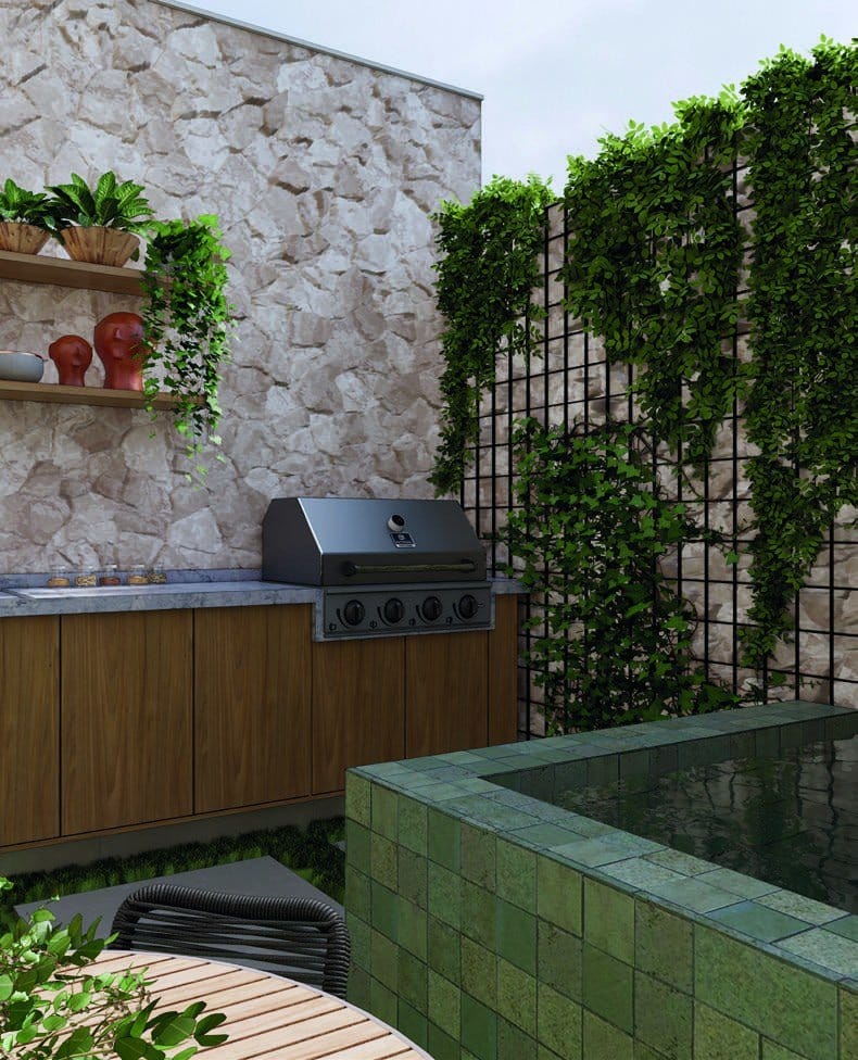 Carioca Lapa — garden com piscina