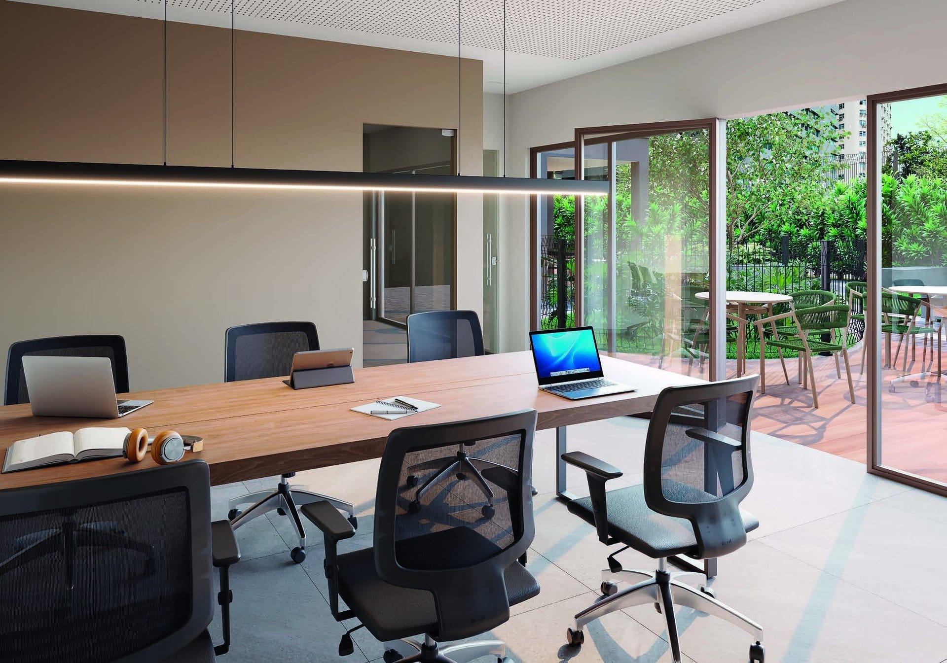Connect Square — coworking com sala de reunião